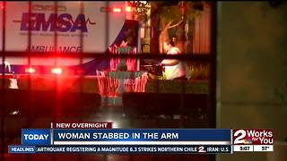 Man in custody after stabbing his wife