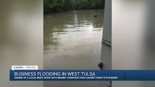 West Tulsa residents blame highway construction for floodwater damage