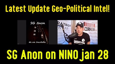 SG Anon on NINO - Latest Update Geo-Political Intel 1/30/24..