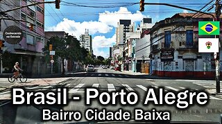 🚗 🌞 Dirigindo por Porto Alegre, bairro Cidade Baixa.