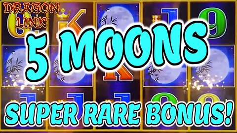 MUST SEE MASSIVE JACKPOT ON A $100/SPIN! 👀 SUPER RARE 5 MOON TRIGGER ON DRAGON LINK!!!