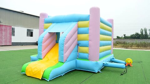 Macaroon Bouncy Slide Comb #inflatable #slide #bouncer #inflatablesupplier #catle #jumping