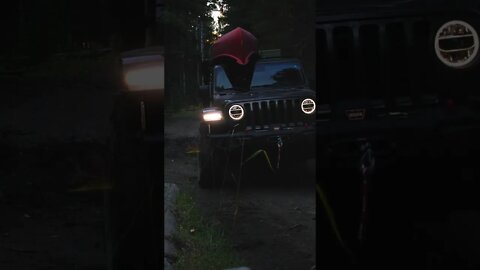 JEEP OFFGRID OVERLAND CAMPING IN MOUNTAINS 🏕🌲🪵 #shorts