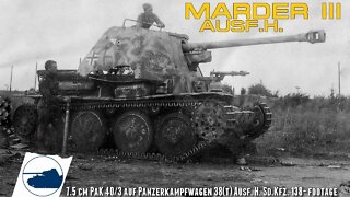 Rare WW2 Marder III Ausf. H - Sd.Kfz. 138 - Footage.