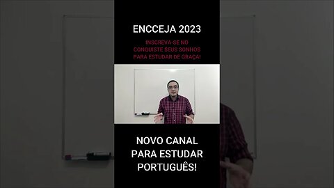 NOVO CANAL PARA ESTUDAR PORTUGUÊS! - #shorts