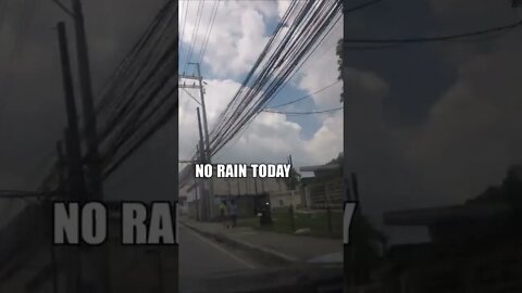 No Rain Today - Walking With Umbrella In The Philippines