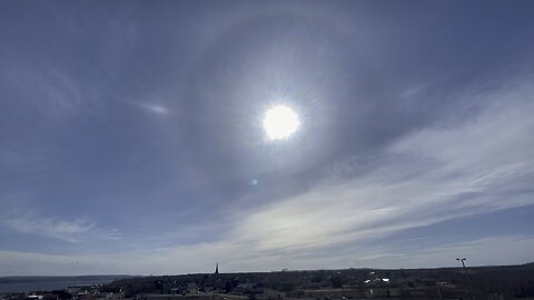 Sun Halo & Eclipse Over North Sydney Cape Breton Island