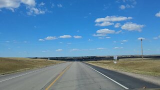 Enjoying the open road, somewhere in South Dakota