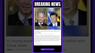 Biden says US does not seek conflict with China, but Xi Jinping knows better | #shorts #news