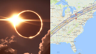 Solar Eclipse Bloody Sky and CERN Portal Opening (4/2024)