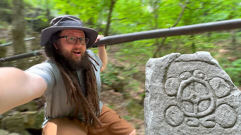 Exploring viking runestone in middle of America