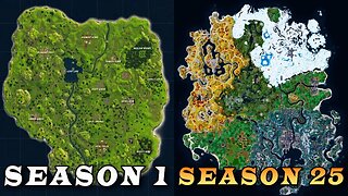 Evolution Of Fortnite Map (Chapter 1 Season 1 - Chapter 4 Season 4)