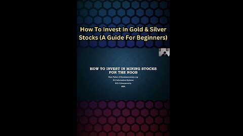 How To #Invest In #Gold & #Silver Stocks (A Guide For Beginners)