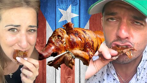 Insane "PORK HIGHWAY" 😳 Reacting to Puerto Rican Lechon Asado! A MUST To Do in PR 🇵🇷