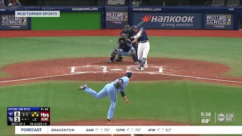 Hunter Renfroe's grand slam helps Rays sweep young Blue Jays in Wild Card Series