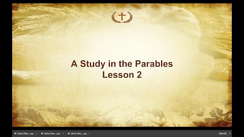 Lesson 2 on Parables of Jesus by Irv Risch