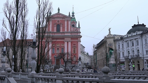 View Of The Amazing City Ljubljana In Slovenia in 4K