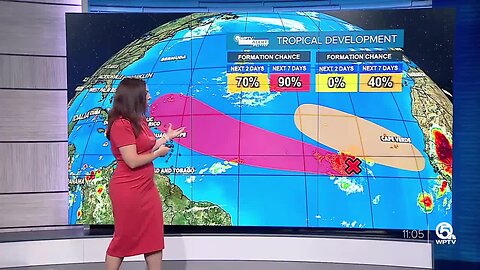 Invest 95L could become Tropical Storm Lee this week