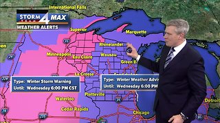 Snow moves in late Tuesday night