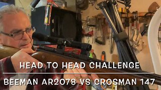 Head to head challenge Beeman AR2078 vs Crosman 147 .177 pellet rifles. Both scoped.