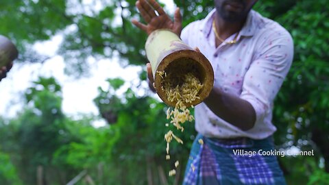 BAMBOO BIRYANI | Mutton Biryani Cooking in Bamboo I Steamed Bamboo Biryani Recipe Cooking in Village