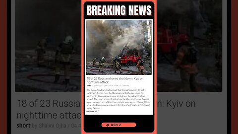 Breaking News | 18 of 23 Russian Drones Shot Down: Ukrainian Forces Strike Back! | #shorts #news