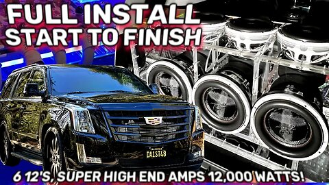 Cadillac Escalade Clean, Classy CRAZY 12,000 watt Sound System EPIC full install (start to finish)
