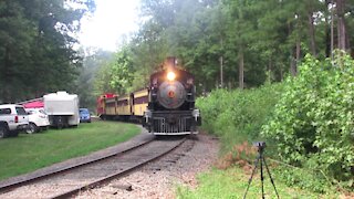 Handy Dandy Railroad No. 9 Charging Up The Hill At Denton Farmpark's Old Threshers Reunion