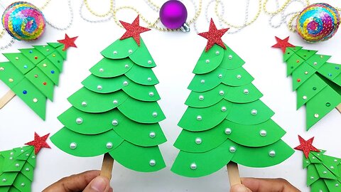 How to Make Christmas Tree 🎄 Paper Christmas Craft Idea🎄 Easy Paper Crafts