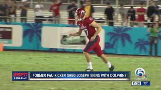 Former FAU kicker Greg Joseph signs contract with Miami Dolphins