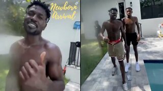 Antonio Brown Discovers His Son Is Taller Than Him During Family Workout! 🏋🏽‍♂️