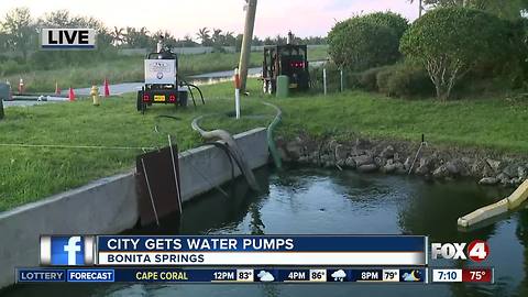 Pumps working to dry up Bonita Springs flooding