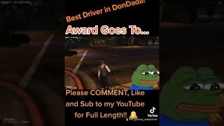 Best Driver in #DonDadaRP #GtaV #Gta5 #dondada #Clip #fyp #fypシ #foryoupage #roleplay #Drive #Crash