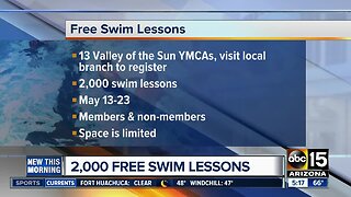 2,000 free swim lessons at YMCA