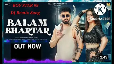 BALAM BHARTAR: Dinesh Golan |njalDhya | Rinku Chautala | Saaaj Tomar|Ne Haryanvi Song dj remix song