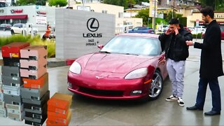 WE BOUGHT OUR CAMERA MAN A NEW CAR WITH SNEAKERS!!!