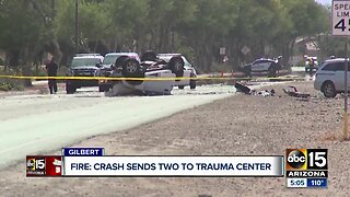 Crash in Gilbert sends two people to the hospital