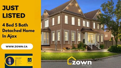 Zown Presents: A 4 Bed 5 Bath Detached Home For Sale At 24 Westacott Cres Ajax