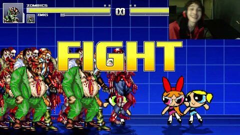 Zombies VS Powerpuff Girls (Blossom, Bubbles, And Buttercup) In A Battle In The MUGEN Video Game