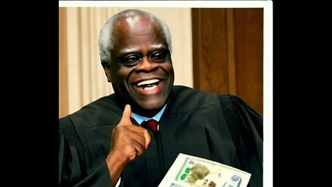Supreme Court Justice Clarence Thomas really likes presents (AI generated)
