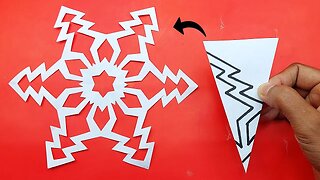 Paper Cutting Design ❄️ How to Make Christmas Tree Snowflake Out of Paper 🎄 Easy Paper Crafts