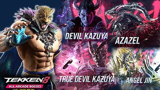 Tekken 8 PC - King vs. All Arcade Bosses (Hard Difficulty)