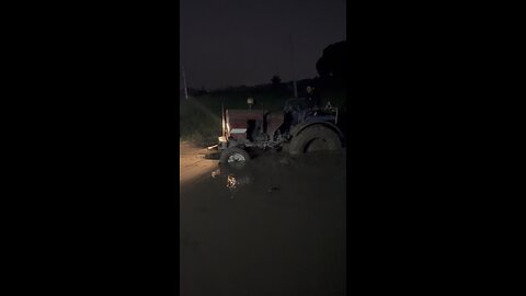 Tractor stuck in mud