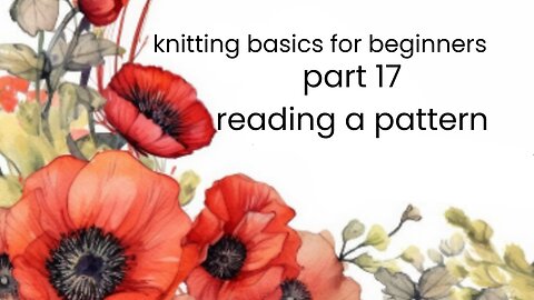 how to better read a knitting pattern
