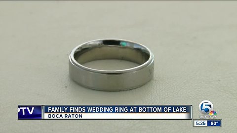 Family finds wedding ring at the bottom of a lake