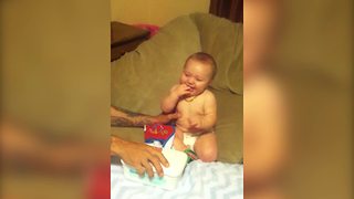 Baby Wipes Give Baby Boy All The Giggles