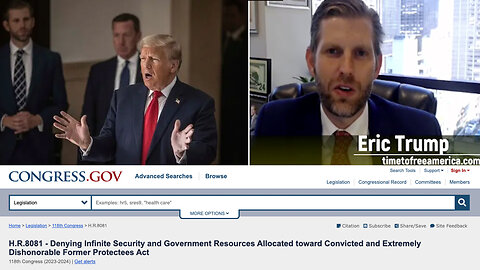 Eric Trump Interview | What is HR 8081? Denying Infinite Security & Government Resources Allocated Toward Convicted & Extremely Dishonorable Former Protectees Act? Eric Trump & Clay Clark On 7/11/24 Trump Sentencing