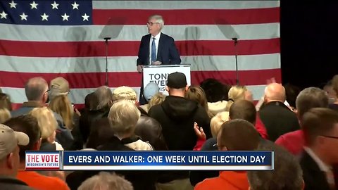 Walker, Evers make all out campaign push with one week to go