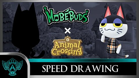 Speed Drawing: Animal Crossing - Punchy | Mobébuds Style