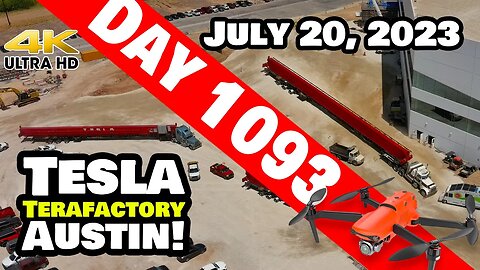 MORE BRIDGE CRANES AT GIGA TEXAS! - Tesla Gigafactory Austin 4K Day 1093 - 7/20/23 - Tesla Giga TX